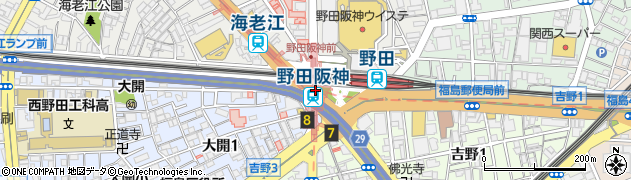 大阪府大阪市福島区周辺の地図