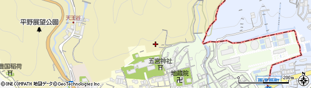 兵庫県神戸市兵庫区平野町（上ノ山）周辺の地図