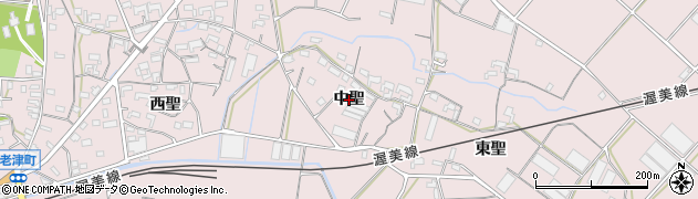 愛知県豊橋市老津町（中聖）周辺の地図