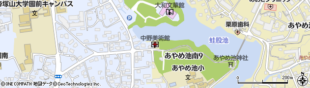 中野美術館周辺の地図