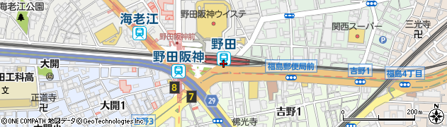 福島警察署野田阪神交番周辺の地図