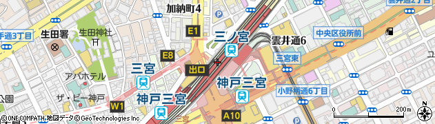 株式会社ジェイアール西日本　メンテック　神戸営業所ユーネット三ノ宮周辺の地図