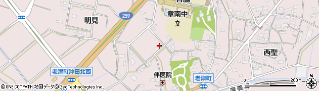 愛知県豊橋市老津町（今下）周辺の地図