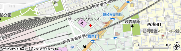 静岡県浜松市中央区森田町周辺の地図