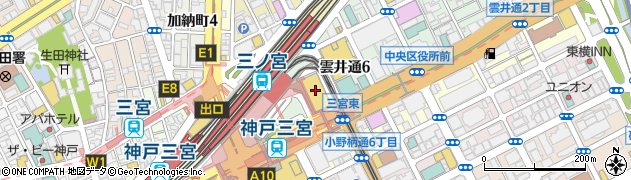 ＯＳシネマズミント神戸周辺の地図
