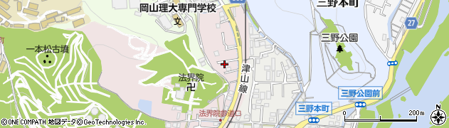 岡山県岡山市北区法界院7周辺の地図