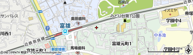 東洋カーマックス富雄駐車場周辺の地図