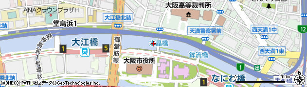 水晶橋（人道橋）周辺の地図