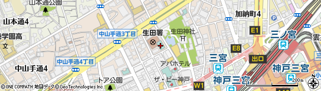 ホテルモンテエルマーナ神戸アマリー周辺の地図
