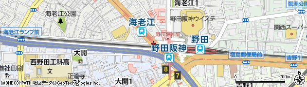 野田阪神北周辺の地図