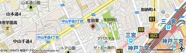 生田警察署周辺の地図