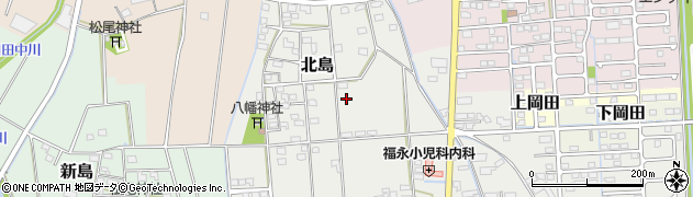 静岡県磐田市北島周辺の地図