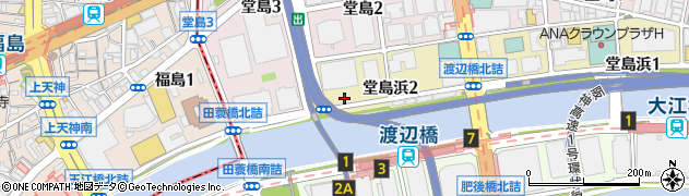大阪府大阪市北区堂島浜2丁目周辺の地図