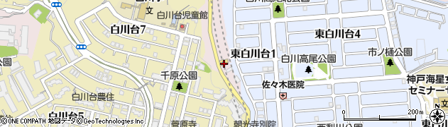兵庫県神戸市須磨区白川向井坂周辺の地図