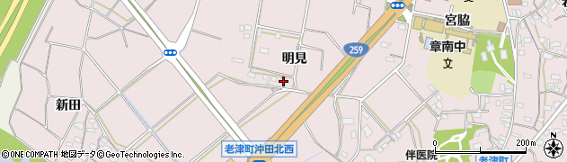 愛知県豊橋市老津町明見36周辺の地図