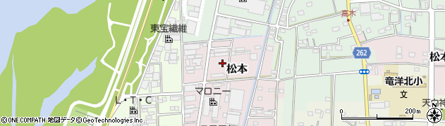 静岡県磐田市松本周辺の地図