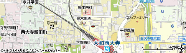 奈良県奈良市西大寺本町周辺の地図