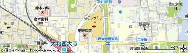 イオン奈良店周辺の地図