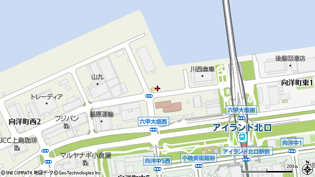 〒658-0033 兵庫県神戸市東灘区向洋町西の地図