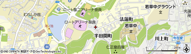 奈良県奈良市半田開町36周辺の地図