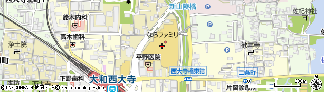 牛角　焼肉食堂奈良ファミリー店周辺の地図