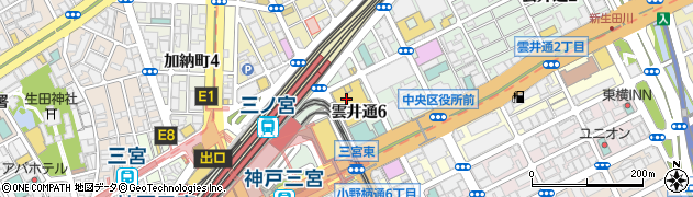 株式会社メモリアルアートの大野屋三宮駅前店周辺の地図
