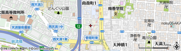 大阪府大阪市北区天神西町周辺の地図