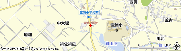 童浦小学校周辺の地図