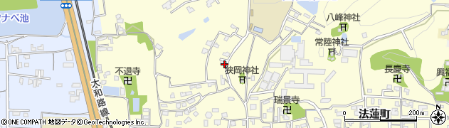 奈良県奈良市法蓮佐保田町周辺の地図