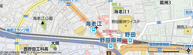 ソフトバンク野田阪神周辺の地図