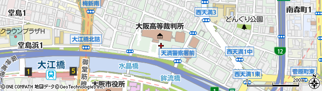 大阪府大阪市北区西天満2丁目1周辺の地図