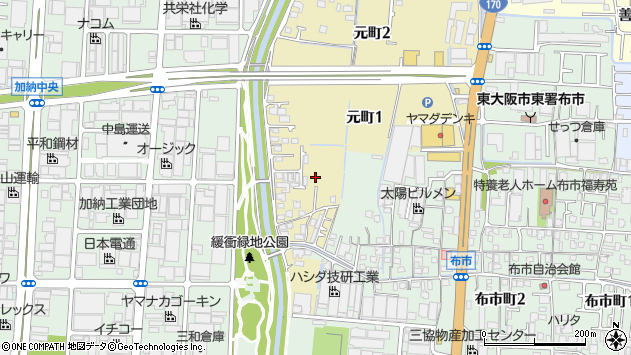〒579-8005 大阪府東大阪市元町の地図