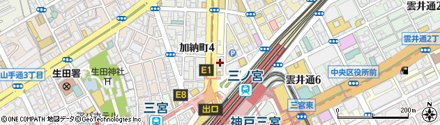 トヨタレンタリース神戸三宮駅前店周辺の地図