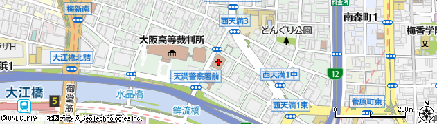大阪法務局北分庁舎周辺の地図