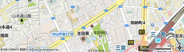 リーガル神戸中山手通り周辺の地図