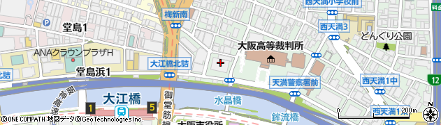 大阪府大阪市北区西天満2丁目周辺の地図