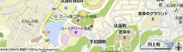 奈良県奈良市半田開町40周辺の地図