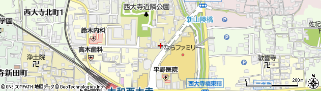 奈良県奈良市西大寺東町周辺の地図