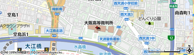 大阪府大阪市北区西天満2丁目1-10周辺の地図