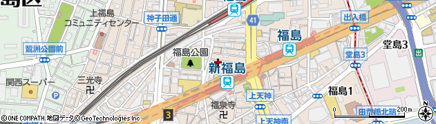 大阪府大阪市福島区福島周辺の地図