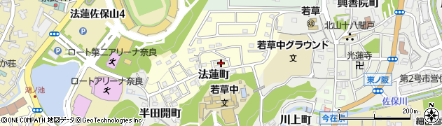 奈良県奈良市呉竹町周辺の地図