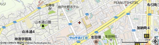 神戸ムスリムモスク周辺の地図