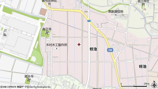 〒437-1207 静岡県磐田市蛭池の地図