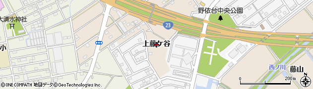 愛知県豊橋市野依町（上藤ケ谷）周辺の地図