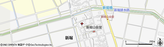 静岡県袋井市新堀周辺の地図