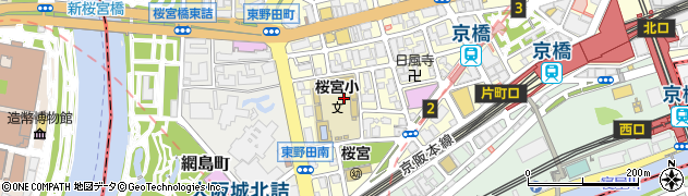 大阪府大阪市都島区東野田町1丁目周辺の地図