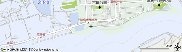 津高台2号公園周辺の地図