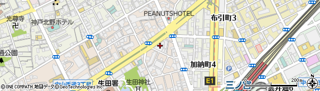 活鮨 魚發（はつ） 神戸三宮周辺の地図