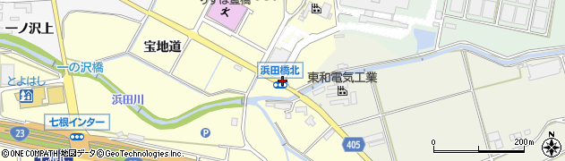 浜田橋北周辺の地図