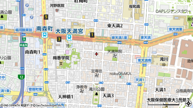 〒530-0044 大阪府大阪市北区東天満の地図